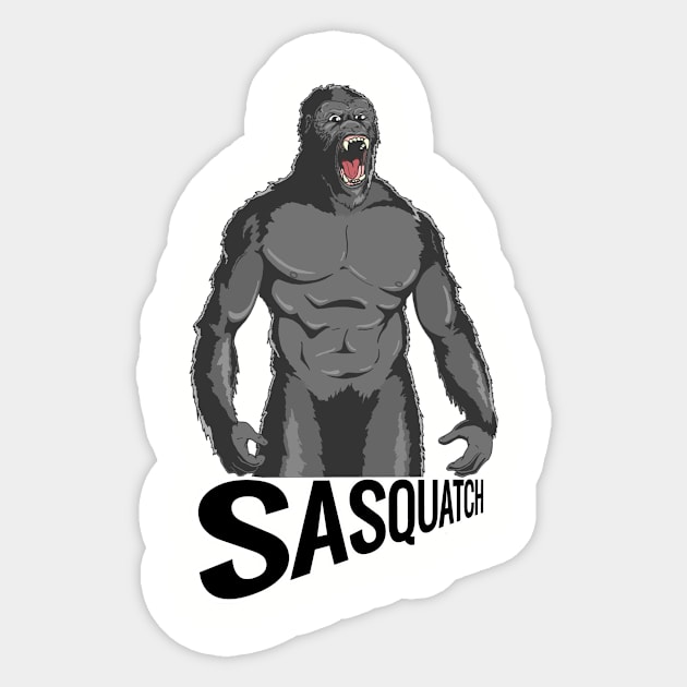 Sasquatch Sticker by PulpAfflictionArt79